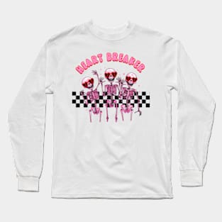 Skeleton Heart Breaker Valentine's - Edgy Love Tee Long Sleeve T-Shirt